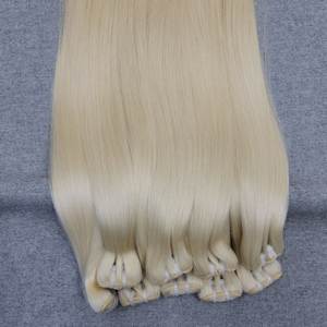 Tendencia de Moda, Extensiones de Cabello Virgen Vietnamita 100% Natural, Liso, Doble Trama, Color Rubio Decolorado, Tejido para Cabello Humano - Product Image 5