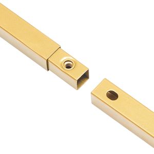 Supporto ad arco in alluminio 8x8 piedi per matrimoni e compleanni, facile da montare, finitura oro quadrata - Product Image 6