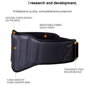 High Quality Customizable Neoprene Weight Lifting Belt Heavy Duty Gym <b>Back</b> <b>Support</b> Non-Slip Adjustable Unisex Custom Logo - Product Image 4