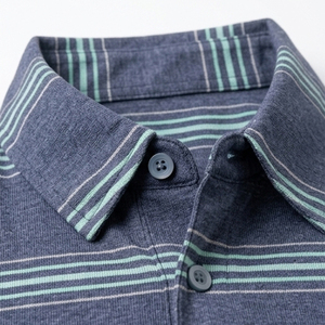 <b>Striped</b> <b>Polo</b> <b>Shirt</b> Bulk Custom Logo Pique Cotton Knit Casual Unisex Breathable Moisture Wicking Wholesale Supplier - Product Image 3