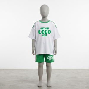 Ropa infantil moderna 2024 para niños pequeños, camiseta personalizada con estampados, pantalones cortos de tela suave, cintura alta, pantalones cortos hasta la rodilla, conjunto de camiseta y pantalones cortos. - Product Image 1