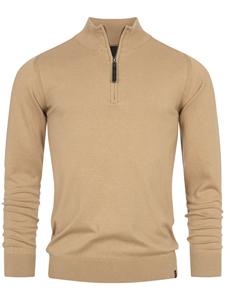 Sudadera de invierno para hombre, bordada, 100% algodón, forro polar, con cremallera de un cuarto, oversize, color liso, gruesa y cálida - Product Image 1