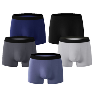 Calzoncillos tipo bóxer de algodón para hombre, ropa interior suave y transpirable, corte holgado, cintura elástica, ropa de dormir cómoda para el día a día, ropa informal para el hogar, ligera - Product Image 2