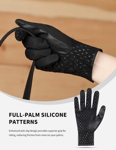 Horse Riding Gloves for Women with Non <b>Slip</b> Silicone Grip, Breathable Lightweight - Product Image 5