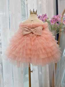 Robe longue pour filles, plusieurs options de couleurs, ODM/OEM, écologique, décontractée, à manches courtes, design halter, maille douce, sequins - Product Image 4