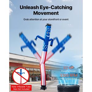 1/2 HP 370W PP Blower <b>Fan</b> for Inflatable Tube Guy IPX3 Waterproof Wacky Waving Wind Flying Puppet Dancer <b>12</b>-<b>Inch</b> Inflatable - Product Image 3