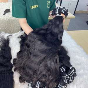 100% extensiones de cabello humano Real doble trama ondulada vietnamita para paquetes frontales de encaje onda Natural 100% crudo sin procesar al por mayor - Product Image 5