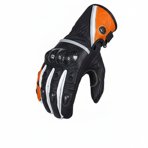 ถุงมือหนังแท้สำหรับขี่มอเตอร์ไซค์แบบมีรูระบายอากาศ ป้องกันเต็มนิ้ว ระบายอากาศได้ดี ใช้งานหน้าจอสัมผัสได้ เหมาะสำหรับทั้งชายและหญิง - Product Image 3