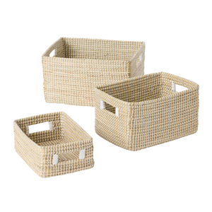 <b>Rustic</b> Seagrass Storage Basket Handwoven in Vietnam, Premium Quality Woven Storage Organizers Wholesale Supplier - Product Image 3