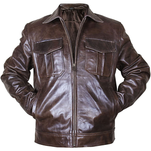 Veste en cuir pour homme la plus vendue, élégante, en cuir véritable, tendance, avec personnalisation de marque, fabrication directe d'usine - Product Image 6