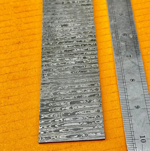 Barres d'acier Damas de qualité industrielle faites à la main LEGACY BLADES, motif billet, soudées, pour la fabrication de couteaux, fabricant OEM - Product Image 2