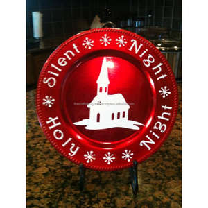 Flocon de neige Design TCD vacances chargeur assiette dîner vaisselle Cookie service plateau décoratif grand affichage métal chargeur assiettes - Product Image 6