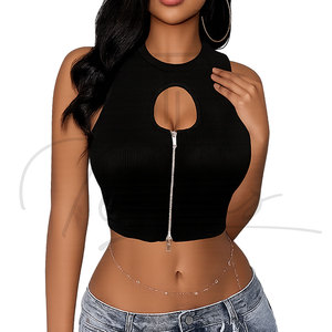 เสื้อครอปท็อปผู้หญิงขายส่ง ระบายอากาศได้ดี ทรงเข้ารูป แขนสั้น ผ้าฝ้าย น้ำหนักเบา ใส่ได้ทุกวัน - Product Image 1