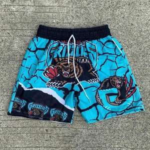 Vente en gros de shorts de course de gym respirants à taille élastique et à séchage rapide pour hommes, style décontracté, patchs solides en maille ample. - Product Image 4