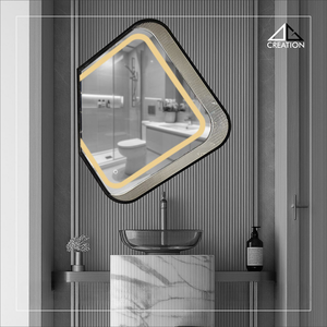 Premium SS PVD Wall-Mounted Art Decor <b>Mirror</b> <b>Frames</b> with Fabric Laminated Glass for Wedding Occasions - Product Image 2