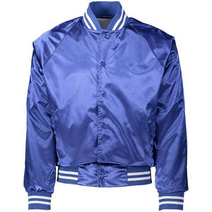 Chaqueta Bomber Varsity de Cuero Satinado a Medida, con Cuello Alto, Logotipo Frontal Personalizable, Diseño de Color Personalizado para Hombre - Product Image 5