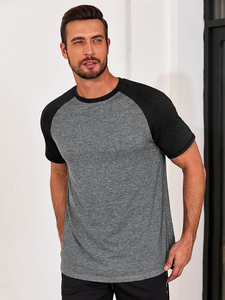 T-shirts décontractés surdimensionnés pour hommes en coton doux, personnalisables, à manches raglan, couleurs mélangées, vente en gros, fabricant de vêtements de mode - Product Image 4
