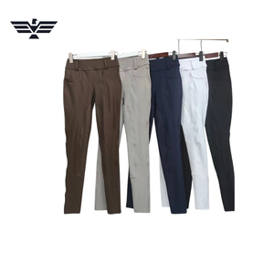 Pantalones de Montar de Cintura Alta para Mujer, Color Sólido, con Bolsillos, Transpirables, de Punto, Spandex y Nailon - Product Image 6
