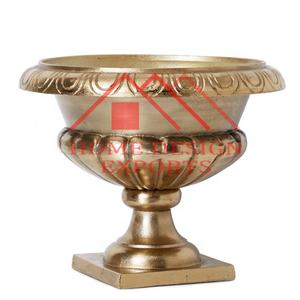 Vente chaude centres de table en plaqué or urnes Vases à fleurs pour décor de jardin hôtel et restaurant Vases de centres de table en aluminium argenté - Product Image 4