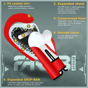 Gants de boxe Muay Thai pour enfants et juniors Farabi Sports avec logo personnalisé, pour l'entraînement au kickboxing et au sparring, en cuir PU - Product Image 5