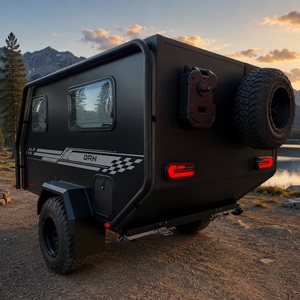 Vente en gros de caravanes de voyage modernes et légères avec cuisine coulissante, capacité de 8 personnes, prix d'usine pour le camping - Product Image 4