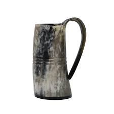 Taza de cuerno de búfalo ecológica hecha a mano, Copa vikinga pulida grande | Decoración rústica moderna para el hogar, Bar o restaurante - Product Image 5