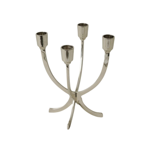 Nuevo candelabro para decoración del hogar, acabado plateado brillante, portavelas de aluminio fundido, hecho a mano, personalizado, venta al por mayor. - Product Image 1