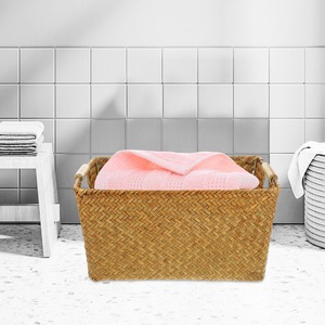 Panier en jonc de mer naturel tressé à la main, panier de rangement, vente en gros, écologique, fabriqué au Vietnam - Product Image 6
