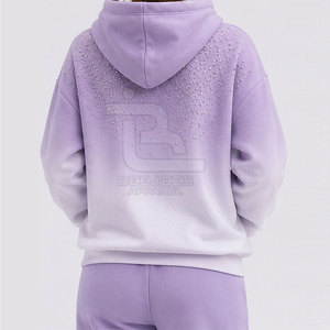Prix raisonnable, service OEM, sweats à capuche en strass pour femmes, style unique, respirants, sweats à capuche en strass pour femmes - Product Image 5