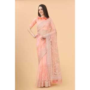 Vestido de noche de diseñador para fiesta, Sari con diamantes elegantes - Product Image 4