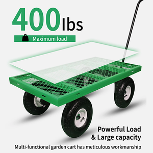 Carretilla de Jardín Resistente de 400 lb con Caja de Malla de Acero y Neumáticos de 10 Pulgadas para Jardín y Paisajismo ODGGAR024 - Product Image 6