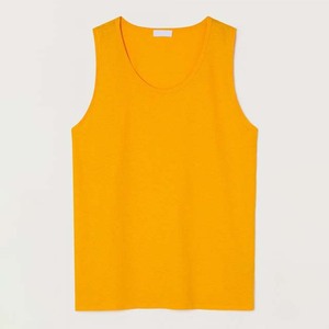 Men's Solid Color Knitted O-Neck <b>Tank</b> <b>Top</b> Casual Wear <b>Yellow</b> Sleeveless Vest Fitness Wear Men's <b>Tank</b> <b>Tops</b> For Sale - Product Image 3