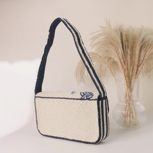 Sac à main de luxe bohème indien pour femme, fait main, brodé, écologique, avec boutons perlés, pochette et sac à bandoulière tendance - Product Image 3