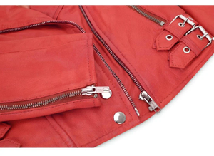 Veste de motard classique en cuir de vachette véritable pour homme, col montant, logo frontal, fermeture éclair croisée, coupe ajustée, vente en gros OEM ODM - Product Image 6