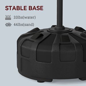 Sac de frappe noir réglable en hauteur avec 2 bras de cible, machine d'entraînement de boxe avec support pour l'exercice - Product Image 6