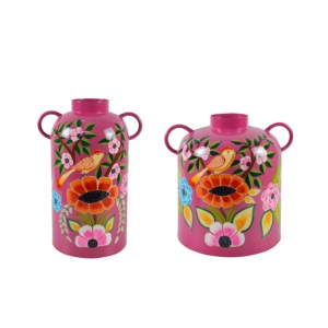 Macetas Pintadas a Mano Hechas a Mano con Diseños Pintados a Mano de la Mejor Calidad, Macetas de Hierro para Interiores y Exteriores, Precio Accesible - Product Image 1