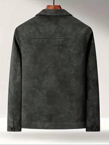 Chaqueta de Gabardina para Hombre, Estilo Casual Vintage, Cálida, para Parejas, Deportiva, de Forro Polar, Reversible, con Bolsillos con Cremallera - Product Image 2