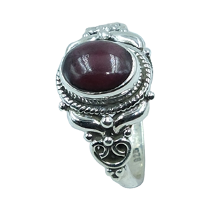 Natural Red <b>Garnet</b> Cabochon <b>Ring</b> 925 Sterling <b>Silver</b> Handmade Vintage Boho Statement <b>Ring</b> Women Jewelry for Christmas gift her - Product Image 1