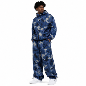 Chaqueta Cortavientos con Cremallera Completa, Pantalones Holgados, Logotipo Personalizado, Ropa Urbana, Conjunto de Chándal Cortavientos con Camuflaje Personalizado, Fabricante B2B OEM - Product Image 1