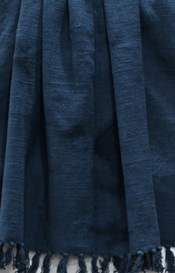 Manta Tejida Azul Marino Sólido con Borlas, Rectangular, Mezcla de Algodón y Lana, Estilo Clásico, para Uso en el Hogar en Todas las Estaciones - Product Image 3