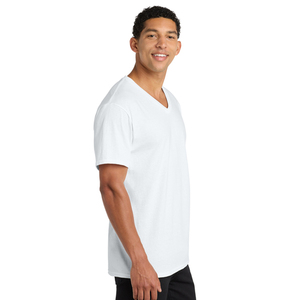 T-shirt personnalisé pour homme à col en V, manches courtes, basique, décontracté, vêtements printemps-été, logo personnalisé, OEM, ODM, fabricant en gros - Product Image 3