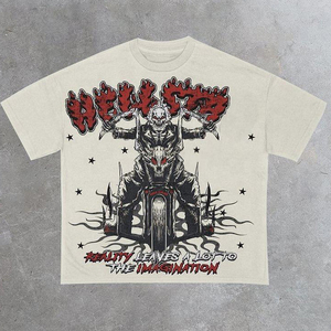 Camiseta de Hombre con Estampado Tropical, Manga Corta, Cuello Redondo, 100% Algodón, Transpirable, Logotipo Frontal, Corte Regular, Anti-Pilling, 180g - Product Image 5