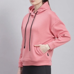 เสื้อสเวตเชิ้ตมีฮู้ดสำหรับผู้หญิง สีพื้น ผ้าฝ้ายขนแกะ ลำลอง มีกระเป๋า ทรงปกติ ใส่ได้ในฤดูใบไม้ผลิ มีซับใน แห้งเร็ว ระบายอากาศได้ดี - Product Image 4
