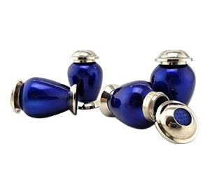 Elegant Quality Crafted with a Great Precision Keepsake <b>Mini</b> Cremation <b>Urn</b> <b>for</b> Human <b>Ashes</b> - Set of 4 - With Case and 4 Pouches - Product Image 3