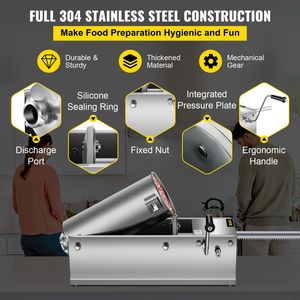 Insaccatrice Manuale a Doppia Velocità 5L/11LBS, Insaccatrice Orizzontale in Acciaio Inox 304 di Grado Alimentare, Macchina per Salsicce di Alta Qualità - Product Image 3