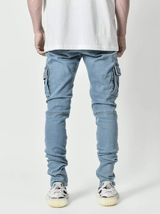 Pantalones Vaqueros Ajustados de Mezclilla para Hombre, Talla Grande, con Bolsillos Laterales, Estilo Moderno, Venta Caliente 2025 - Product Image 2
