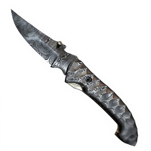Couteau pliant artisanal en acier inoxydable personnalisé PERKIN STEEL INDUSTRIES avec manche en acier et étui en acier, OEM, vente en gros à bas prix, couteau de camping - Product Image 1