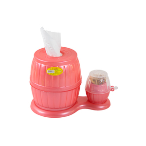Boîte à mouchoirs et cure-dents 2-en-1 en plastique durable pour la maison, le bureau, la cuisine, la cantine et les stands alimentaires - Product Image 5