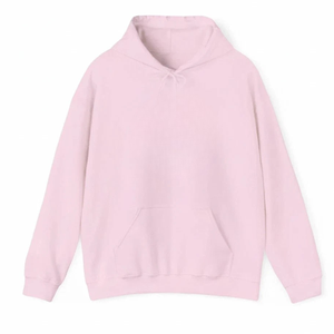 เสื้อฮู้ดโอเวอร์ไซส์แบบยูนิเซ็กส์ สีชมพูล้วน ดีไซน์กระเป๋าแบบลำลอง แขนเสื้อปกติ ผ้าถัก - Product Image 1