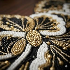 Embroidered Cotton Table <b>Runner</b> Floral Pattern Classic Style <b>Washable</b> Home Decor - Product Image 3